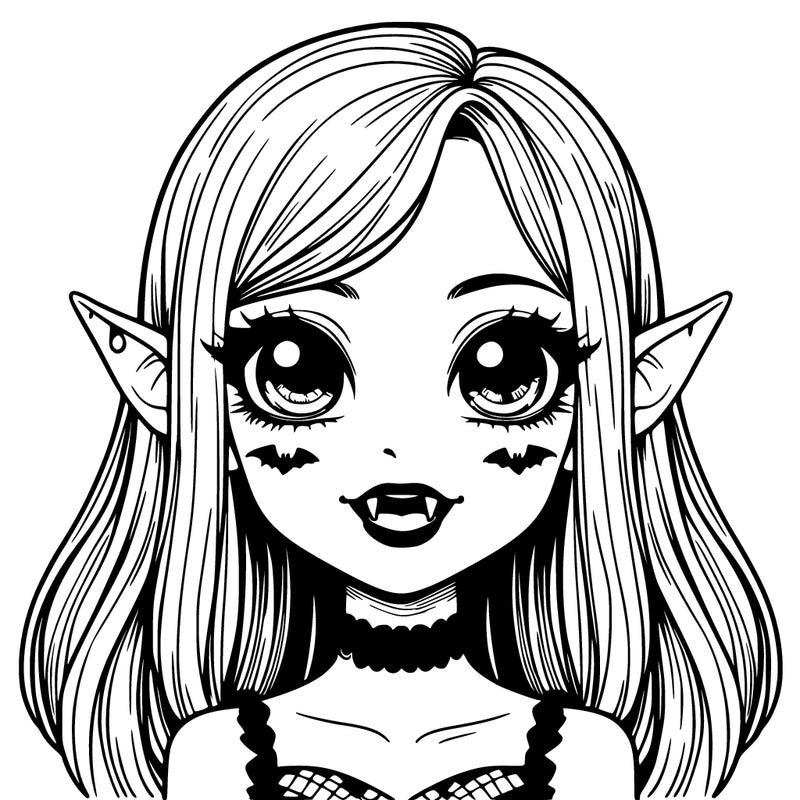 vampire girl realistic