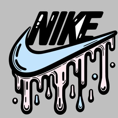dripping nike logo
