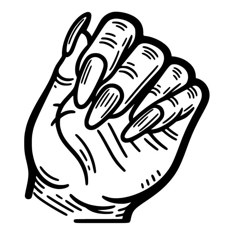 hand with nail