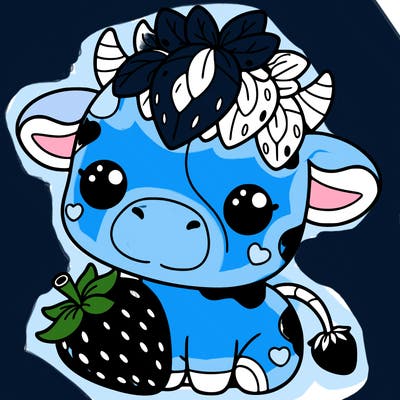 cute strawberry cow