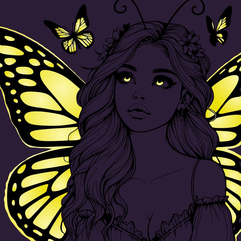 butterfly fairy realistic girl