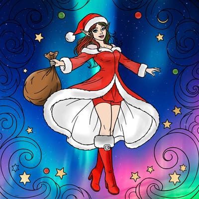 pretty elf santa hat santa dress santa boots