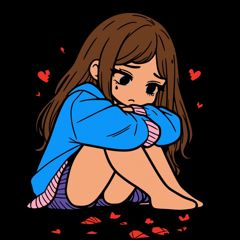 a girl after a breakup