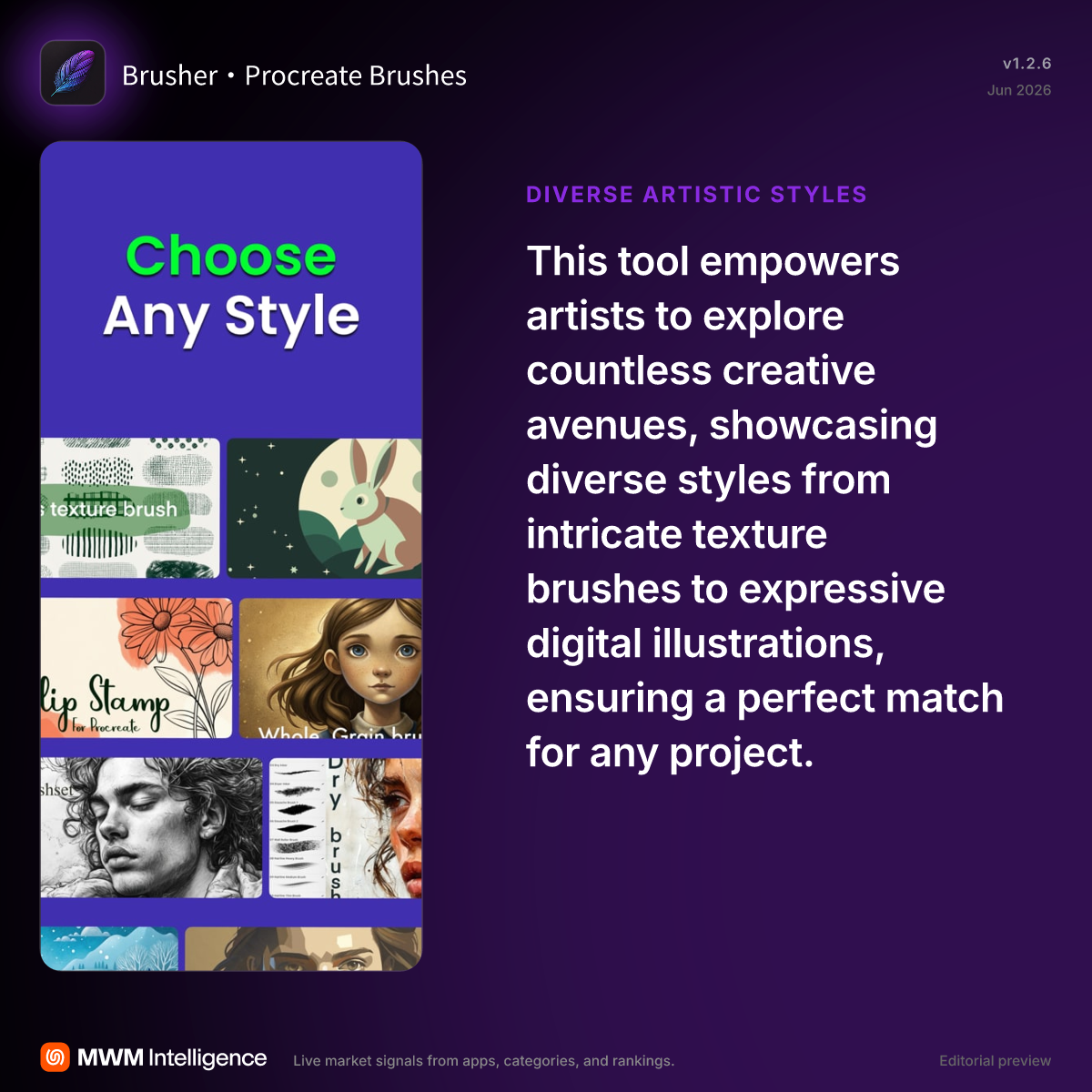 Brusher・Procreate Brushes - Graphics & Design App | MWM