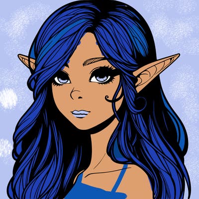 elf girl realistic dark fantasy