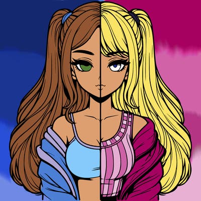 realistic girl split