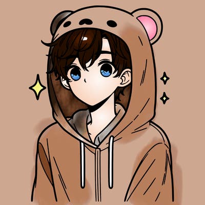 a 17 year old boy in a cute animal hoodie