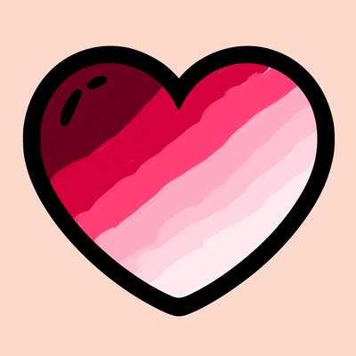 a blank heart