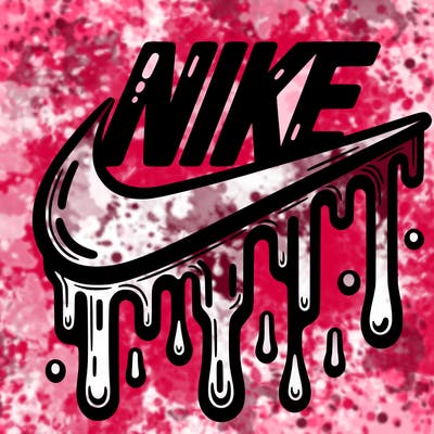 dripping nike logo