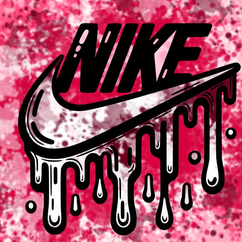dripping nike logo