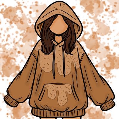 girl in oversized hoodie