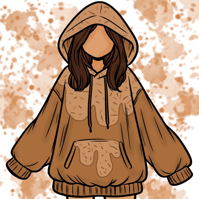 girl in oversized hoodie