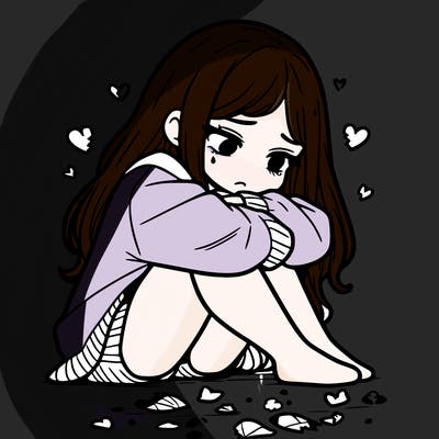 a girl after a breakup