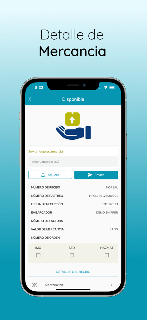 McLogs - McLogs mobile app screen showing merchandise tracking and shipment details