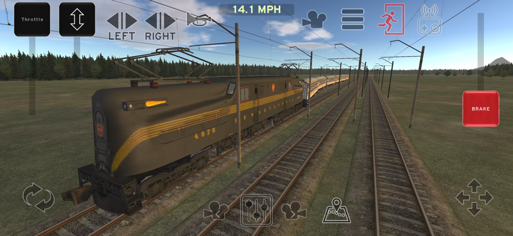 Train And Rail Yard Simulator - Gameplay von Train and Rail Yard Simulator, das eine Lokomotive auf Gleisen mit Spielsteuerung zeigt