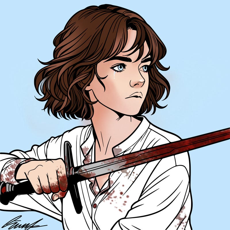 realistic girl with a sword