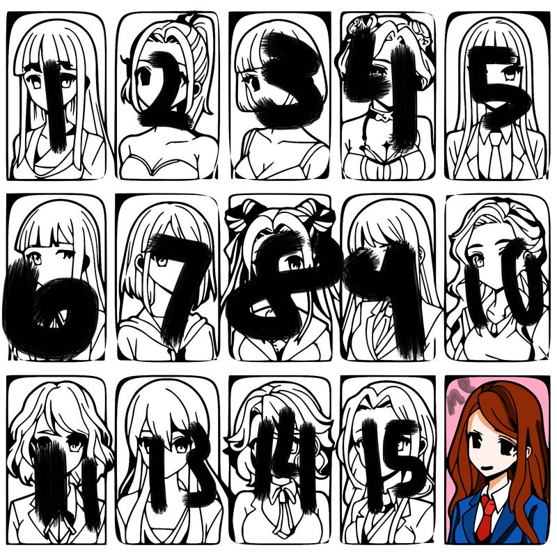 girls that look diffrent anime