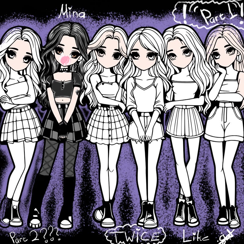 a group of girls realistic