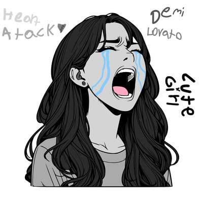 screaming realistic, girl