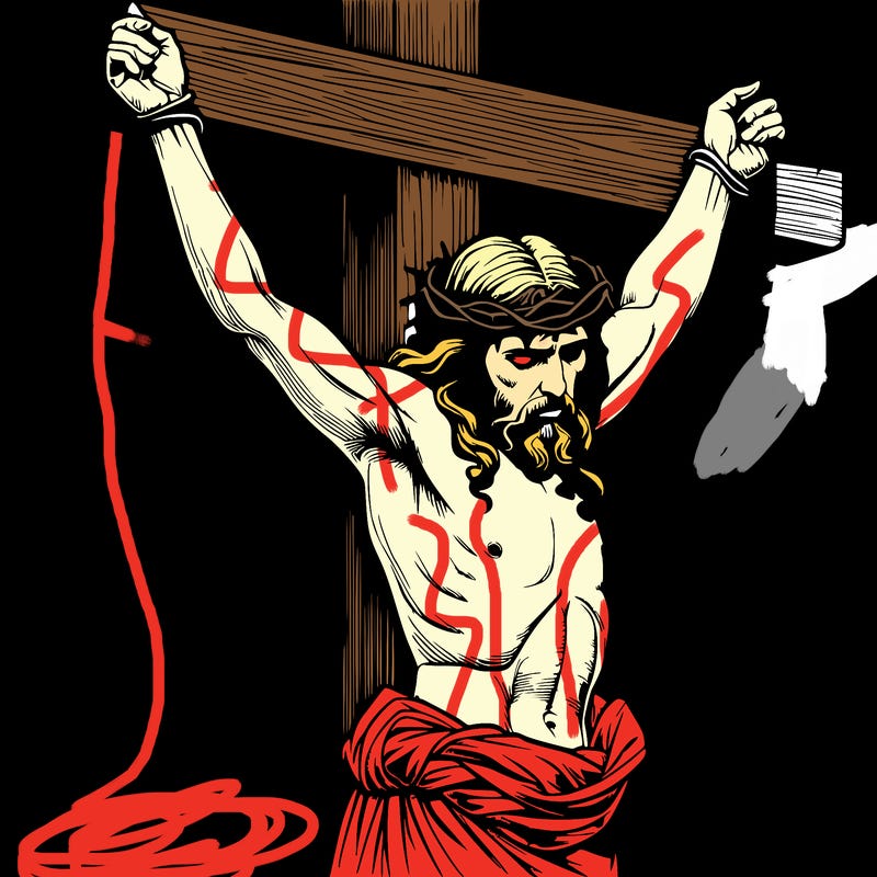 jesus realistic on the cross