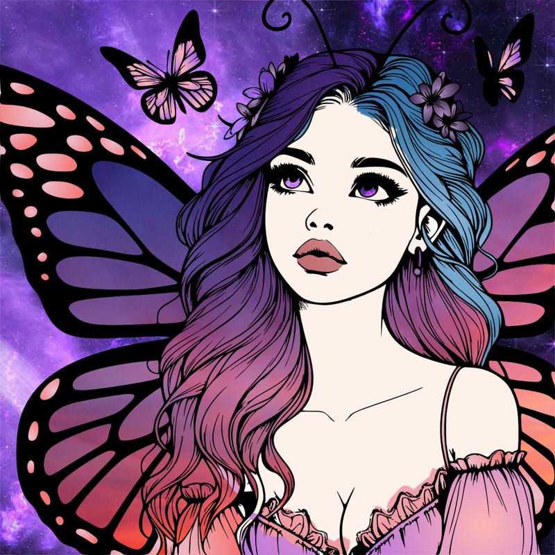butterfly fairy realistic girl