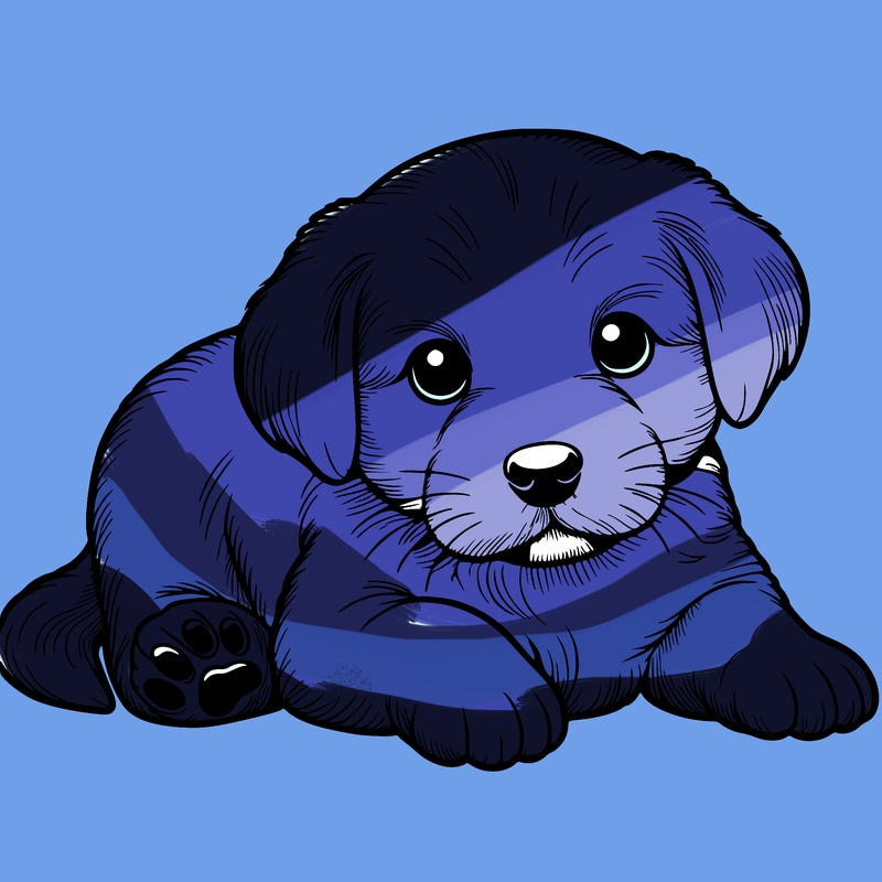 a cute realistic puppy