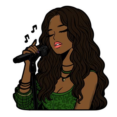 realistic female singer