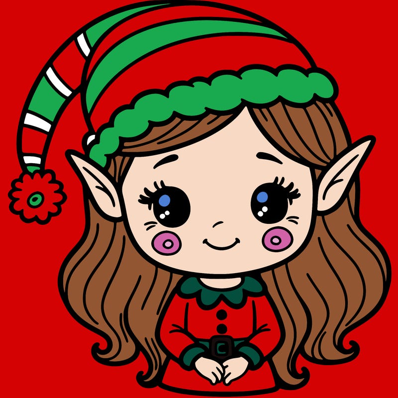 christmas elf girl