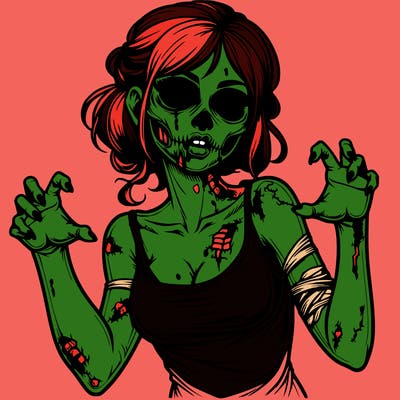 realistic zombie girl