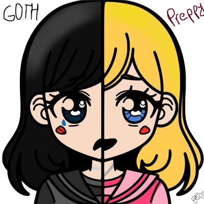 a split of a girl