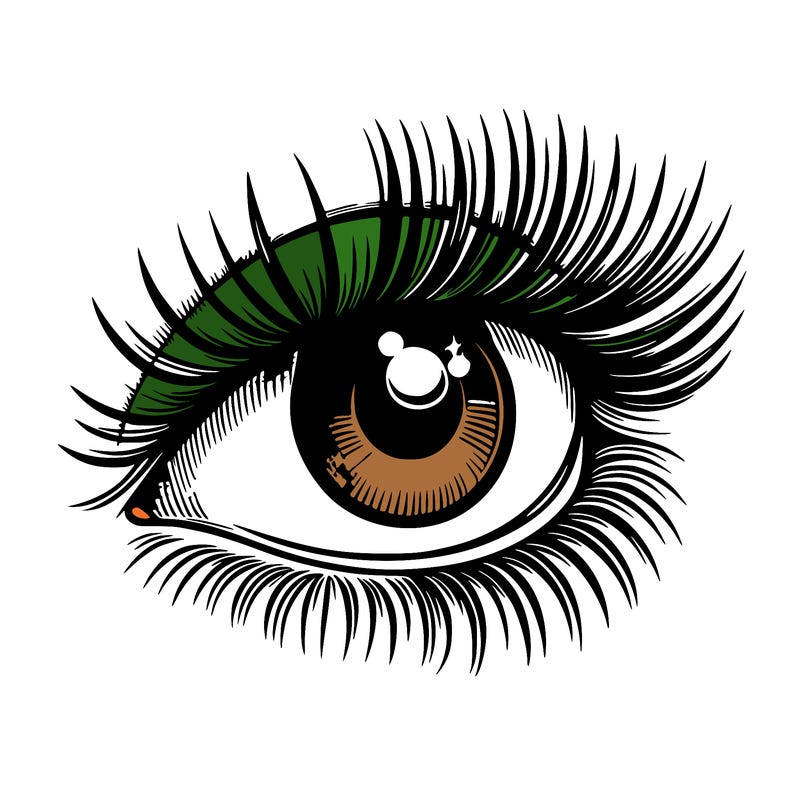 realistic eye long eylashes