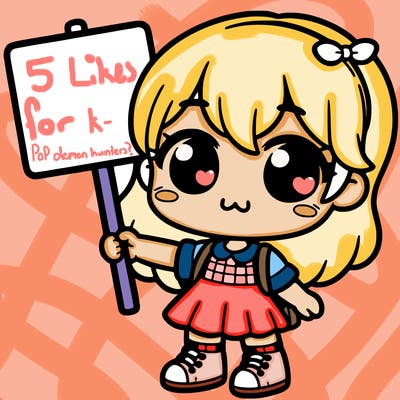 cute girl holding a sighn