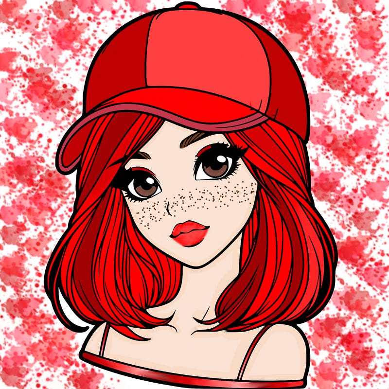 semi realism beautiful girl wearing cap