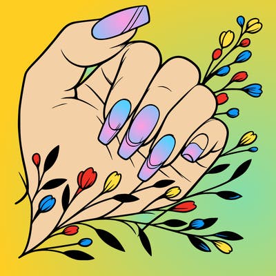 nails with french tip