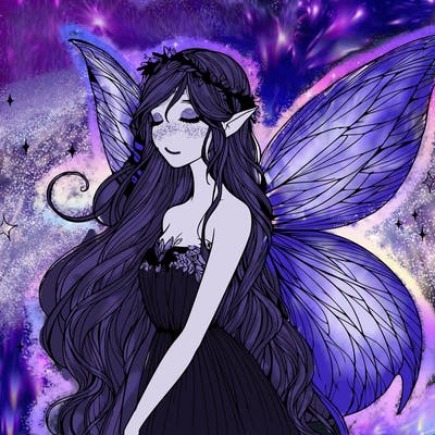 ethereal realistic fairy girl