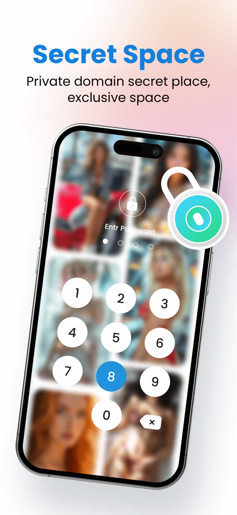 Private photo vault with passcode lock in the Sweepy Clean app