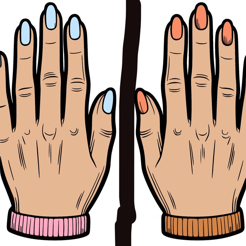 hands with fingernails