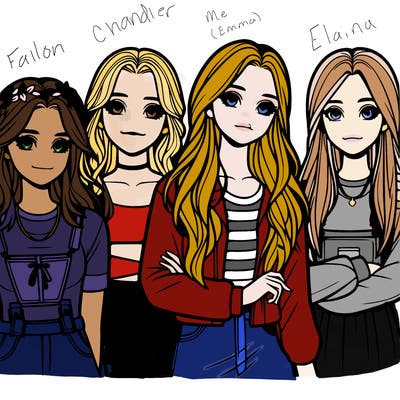 group of girls teen