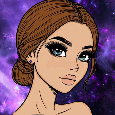 realistic girl with lashes