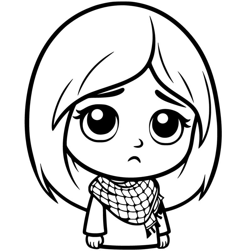 sad palestinian girl