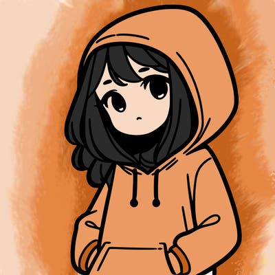 girl with hoodie