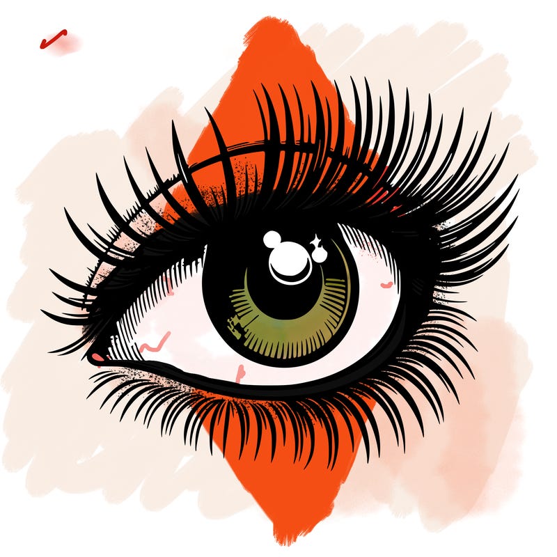realistic eye long eylashes