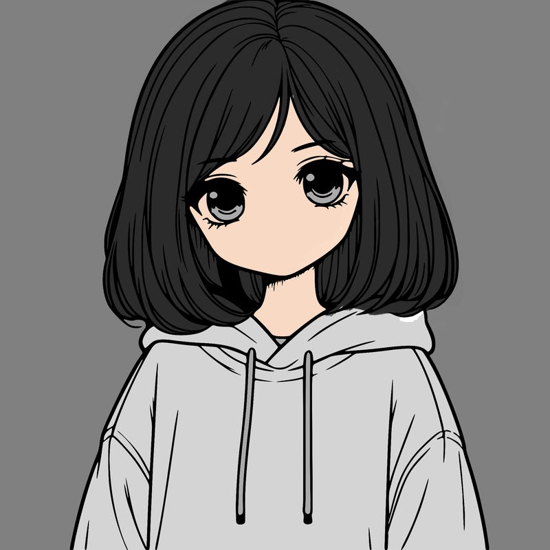 a realistic girl wearing an oversized hoodie