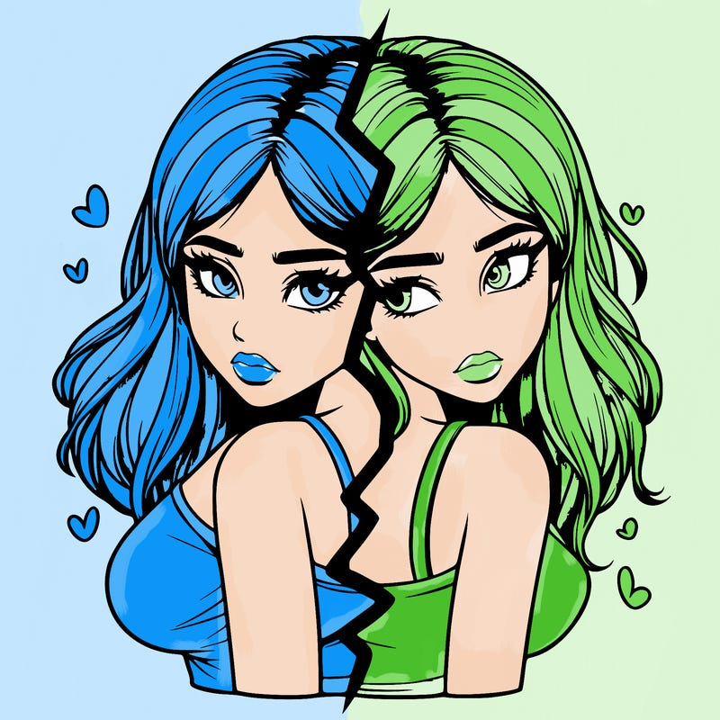 realistic girl split