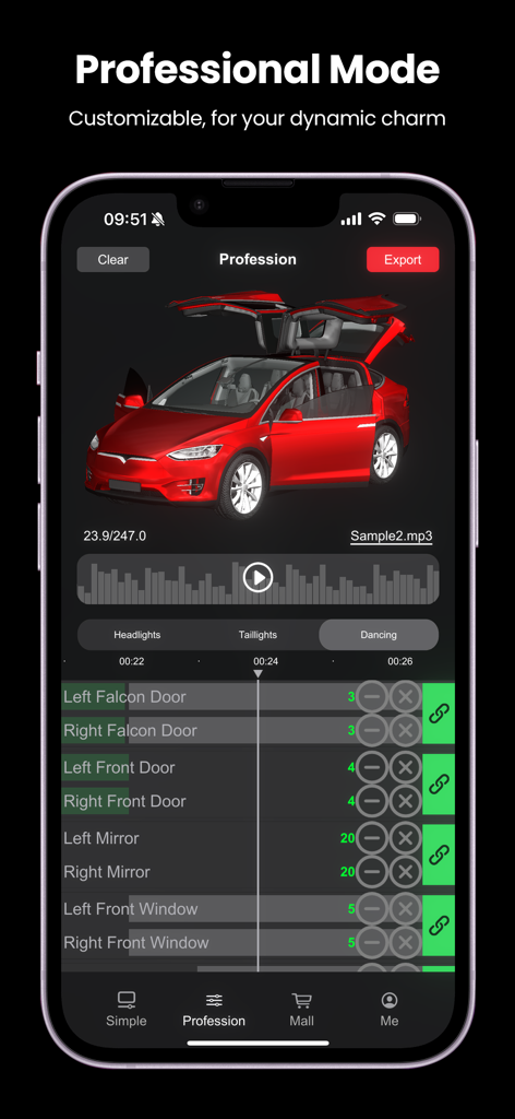 Light Show Creator for Tesla - Utilities App | MWM