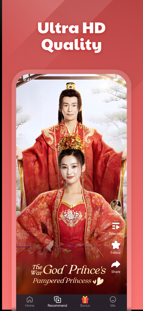 A high definition historical drama scene featured on the Crazy Popcorn app interface