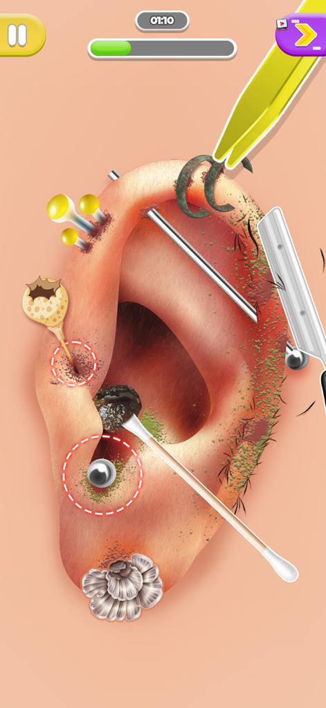 Makeup skincare ASMR Makeover - Jugabilidad satisfactoria de limpieza de oídos e higiene en un juego de ASMR de maquillaje