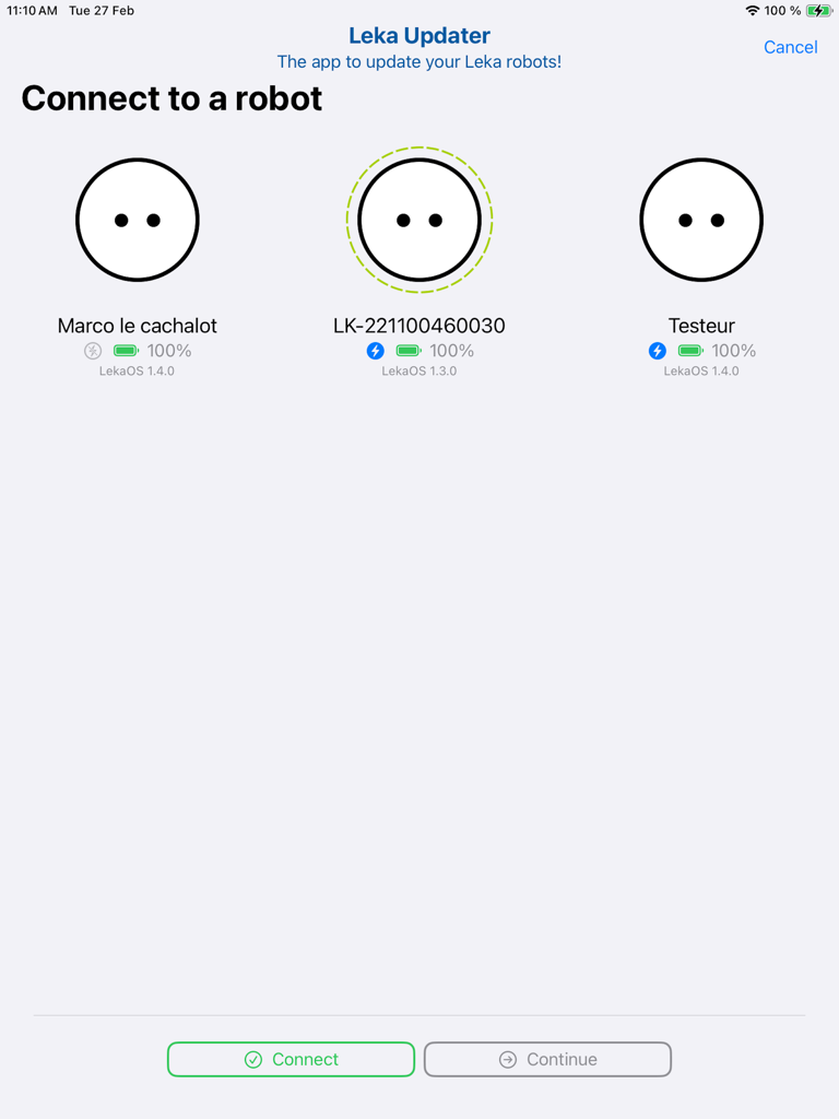 Leka Updater | 로봇 최신 기능으로 학습 강화