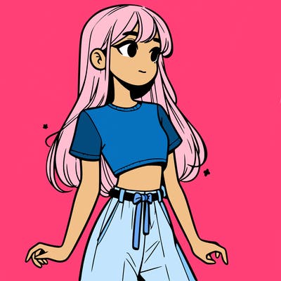 girl in a cute crop top