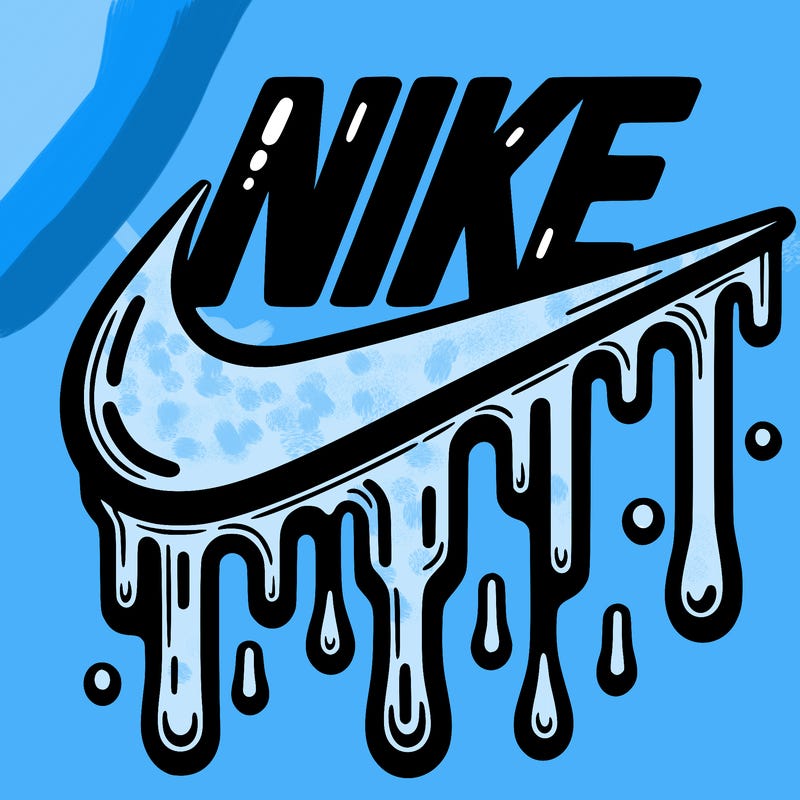 dripping nike logo